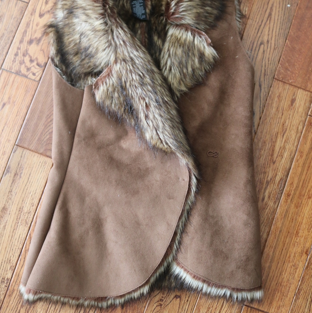 Faux fur vest